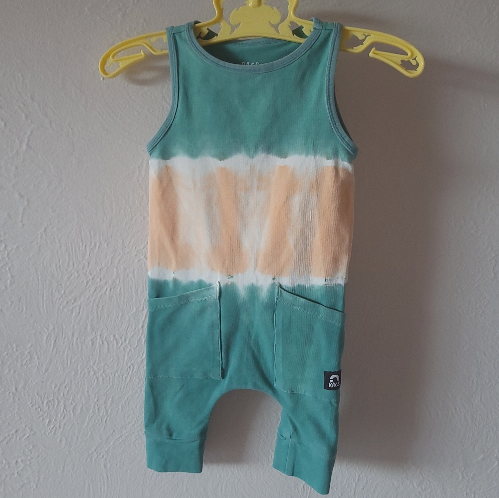 Rags Tie-Dye Tank Romper 3-6m